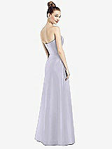 Rear View Thumbnail - Silver Dove Strapless Notch Satin Gown with Pockets