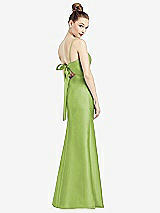 Front View Thumbnail - Mojito Open-Back Bow Tie Satin Trumpet Gown