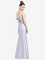 Front View Thumbnail - Silver Dove Open-Back Bow Tie Satin Trumpet Gown