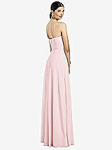 Rear View Thumbnail - Ballet Pink Spaghetti Strap Chiffon Maxi Dress with Jeweled Sash