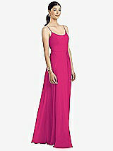 Alt View 1 Thumbnail - Think Pink Spaghetti Strap Chiffon Maxi Dress with Jeweled Sash