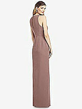 Rear View Thumbnail - Sienna Sleeveless Chiffon Dress with Draped Front Slit