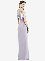 Rear View Thumbnail - Moondance One-Shoulder Chiffon Dress with Draped Front Slit