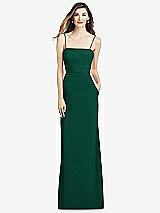 Alt View 1 Thumbnail - Hunter Green Spaghetti Strap A-line Crepe Dress with Pockets