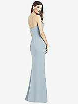 Rear View Thumbnail - Mist Spaghetti Strap A-line Crepe Dress with Pockets