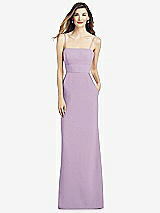 Alt View 1 Thumbnail - Pale Purple Spaghetti Strap A-line Crepe Dress with Pockets