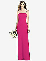 Front View Thumbnail - Think Pink Spaghetti Strap A-line Crepe Dress with Pockets
