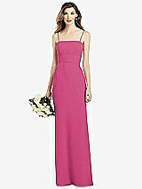 Front View Thumbnail - Tea Rose Spaghetti Strap A-line Crepe Dress with Pockets