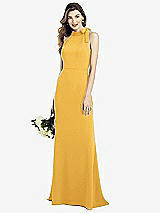 Alt View 1 Thumbnail - NYC Yellow Bow-Neck Open-Back Trumpet Gown