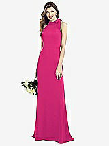 Alt View 1 Thumbnail - Think Pink Bow-Neck Open-Back Trumpet Gown