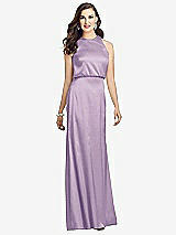 Front View Thumbnail - Pale Purple Sleeveless Blouson Bodice Trumpet Gown
