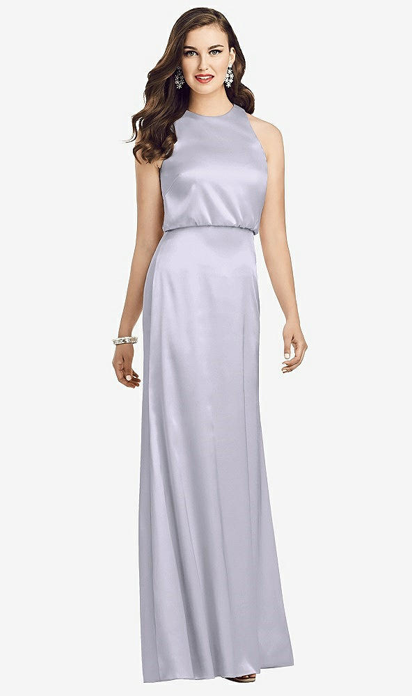 Front View - Silver Dove Sleeveless Blouson Bodice Trumpet Gown