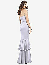 Rear View Thumbnail - Silver Dove Strapless Tiered Ruffle Trumpet Gown