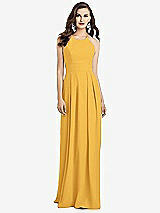 Alt View 1 Thumbnail - NYC Yellow Criss Cross Back Crepe Halter Dress with Pockets