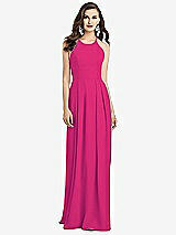 Alt View 1 Thumbnail - Think Pink Criss Cross Back Crepe Halter Dress with Pockets