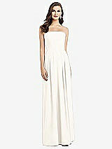 Alt View 1 Thumbnail - Ivory Strapless Pleated Skirt Crepe Dress with Pockets