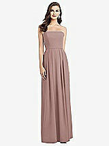 Alt View 1 Thumbnail - Sienna Strapless Pleated Skirt Crepe Dress with Pockets