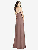 Rear View Thumbnail - Sienna Strapless Pleated Skirt Crepe Dress with Pockets
