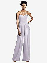 Front View Thumbnail - Moondance Strapless Chiffon Wide Leg Jumpsuit with Pockets