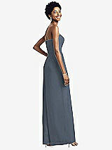 Rear View Thumbnail - Silverstone Strapless Chiffon Wide Leg Jumpsuit with Pockets