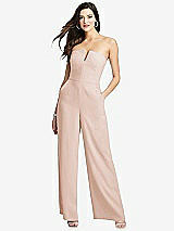 Front View Thumbnail - Cameo Strapless Notch Crepe Jumpsuit with Pockets