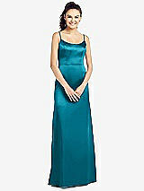 Front View Thumbnail - Oasis Slim Spaghetti Strap V-Back Trumpet Gown