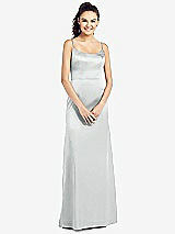 Front View Thumbnail - Sterling Slim Spaghetti Strap V-Back Trumpet Gown