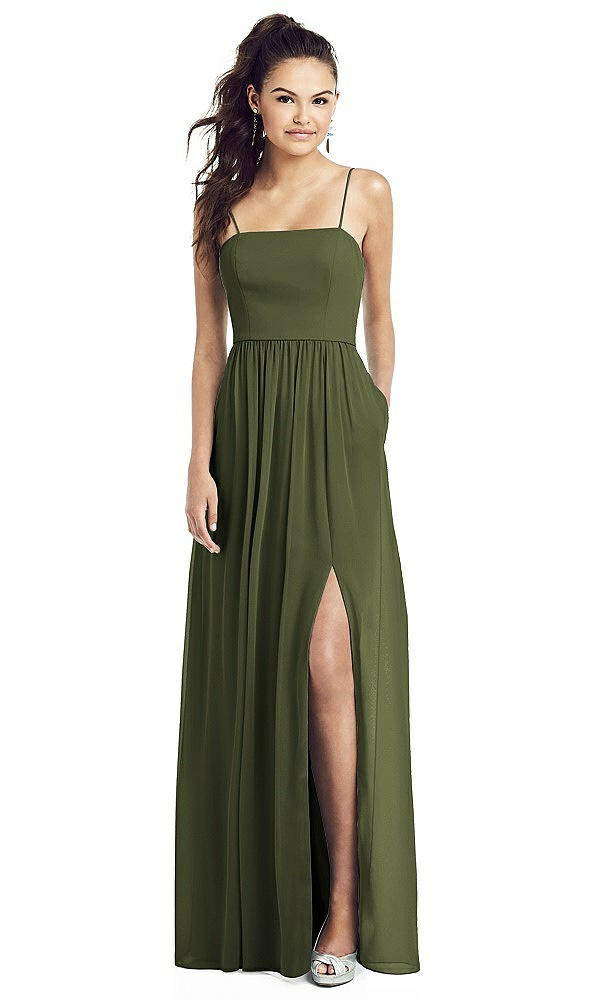 Front View - Olive Green Thread Bridesmaid UKTH017