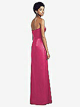 Rear View Thumbnail - Shocking Sweetheart Strapless Pleated Skirt Dress with Pockets