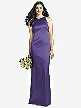 Rear View Thumbnail - Regalia - PANTONE Ultra Violet Sleeveless Open Twist-Back Maxi Dress