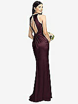 Front View Thumbnail - Bordeaux Sleeveless Open Twist-Back Maxi Dress