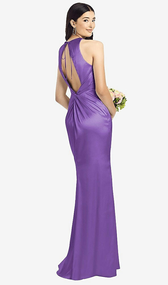 Front View - Pansy Sleeveless Open Twist-Back Maxi Dress