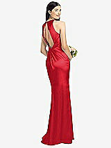Front View Thumbnail - Parisian Red Sleeveless Open Twist-Back Maxi Dress