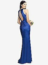Front View Thumbnail - Sapphire Sleeveless Open Twist-Back Maxi Dress