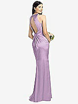 Front View Thumbnail - Wood Violet Sleeveless Open Twist-Back Maxi Dress