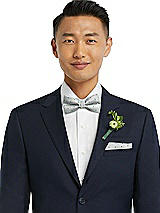 Front View Thumbnail - Willow/vineyard Green/ivory Modern Polka Dot Pre-Tied Bow-Tie