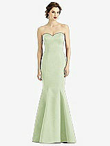 Front View Thumbnail - Limeade Sweetheart Strapless Satin Mermaid Dress