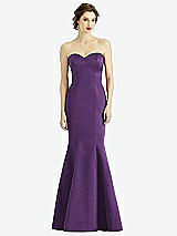 Front View Thumbnail - Majestic Sweetheart Strapless Satin Mermaid Dress