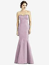 Front View Thumbnail - Suede Rose Sweetheart Strapless Satin Mermaid Dress