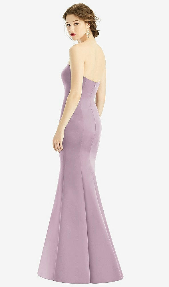 Back View - Suede Rose Sweetheart Strapless Satin Mermaid Dress