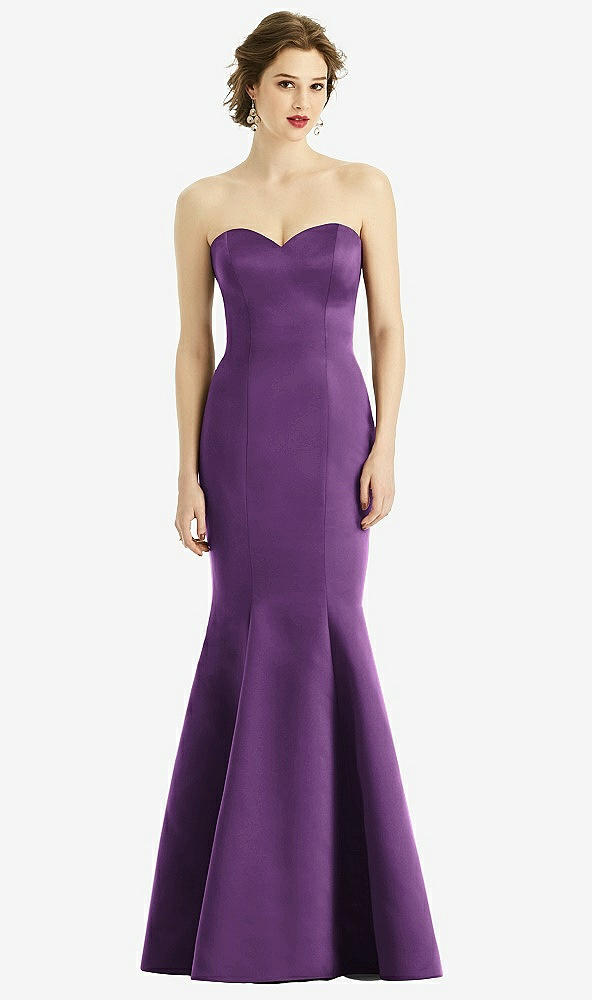 Front View - African Violet Sweetheart Strapless Satin Mermaid Dress