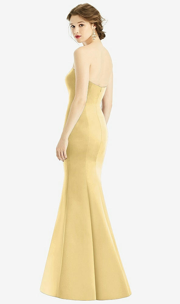 Back View - Buttercup Sweetheart Strapless Satin Mermaid Dress
