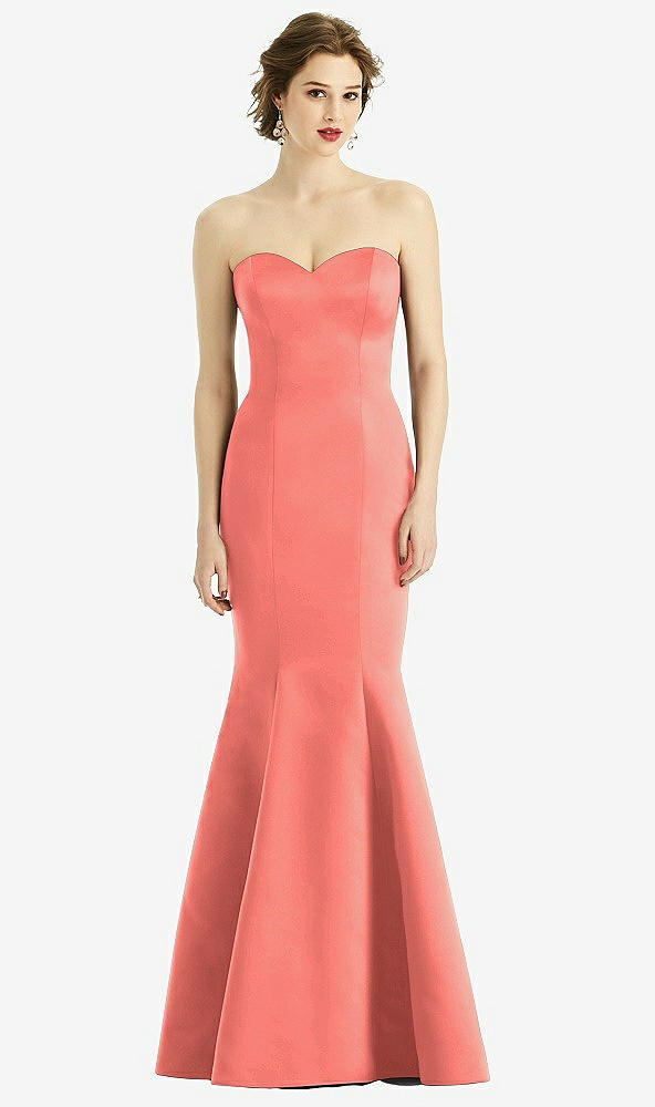 Front View - Ginger Sweetheart Strapless Satin Mermaid Dress