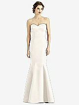 Front View Thumbnail - Ivory Sweetheart Strapless Satin Mermaid Dress