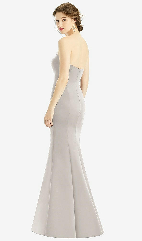 Back View - Oyster Sweetheart Strapless Satin Mermaid Dress
