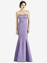 Front View Thumbnail - Passion Sweetheart Strapless Satin Mermaid Dress
