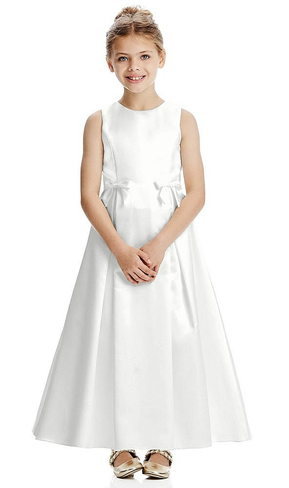 Front View - White Flower Girl Dress FL4068