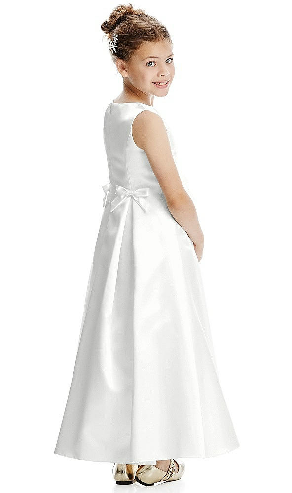 Back View - White Flower Girl Dress FL4068