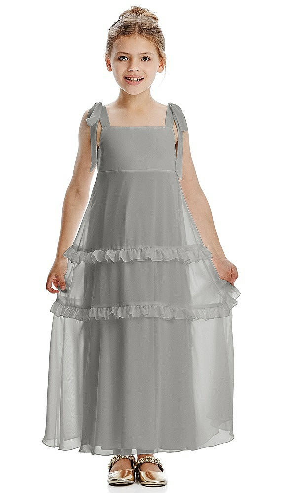 Front View - Chelsea Gray Flower Girl Dress FL4071
