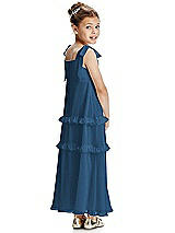 Rear View Thumbnail - Dusk Blue Flower Girl Dress FL4071